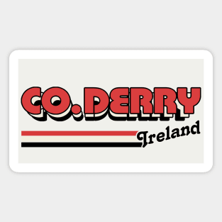 County Derry / Retro Style Irish County Design Magnet